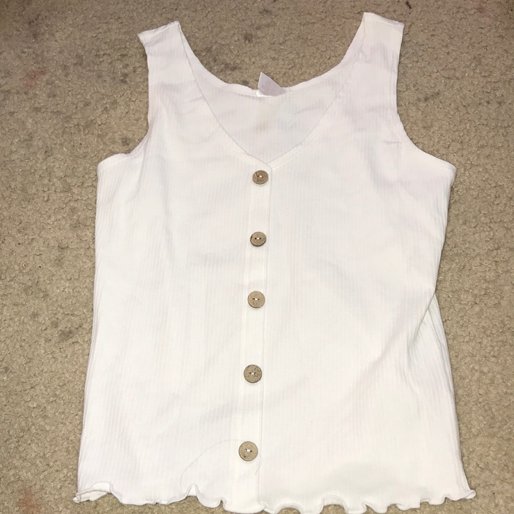 white button tank top